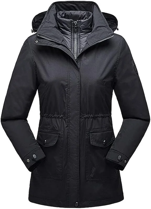 Veste de ski imperméable à capuche pour femme — Vetements ski
