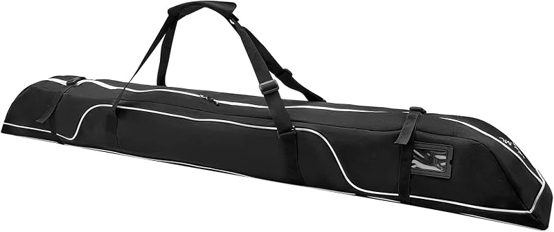Sac de ski, sac de ski unique pour voyage en avion, sac de ski avec fente séparée, sac de voyage pour équipement de neige, bâtons et accessoires — Equipement ski