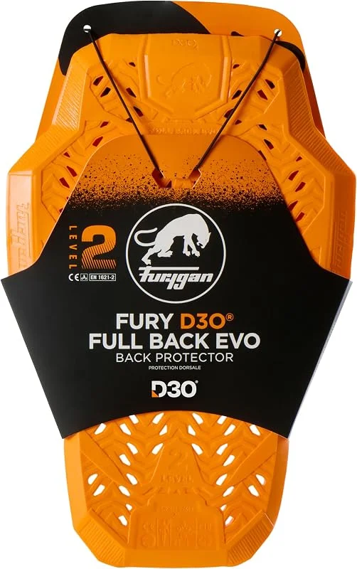Furygan FULL BACK FURY D3O EVO - Dorsale en D3O Homologuée Niveau 2 - Protection Moto Certifiée - Confort Légère Souple - Sécurité Ventilation — Equipement ski