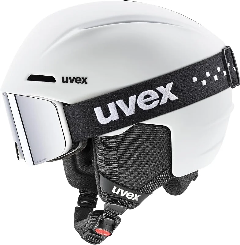 uvex viti Set, Casque et Lunettes de Ski, Enfant Unisexe, White Matt, 54-58 cm — Equipement ski