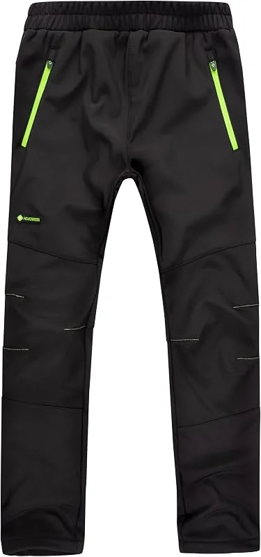 Höhenhorn Tiegun Pantalon softshell pour enfant garçon fille pantalon d'extérieur doublé hiver pantalon de snowboard imperméable respirant — Vetements ski