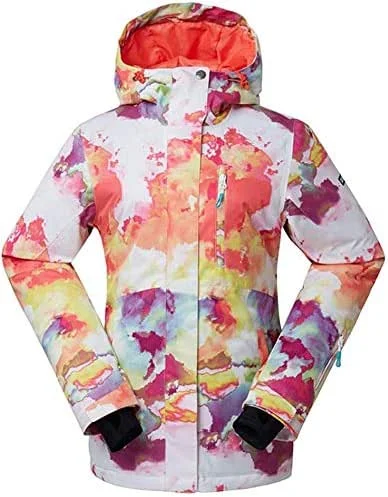MU Veste de ski imperméable pour femme Veste de costume de ski pour femme Veste imperméable coupe-vent d'hiver chaud Costume de snowboard Veste de neige d'hiver, rouge, Petit — Vetements ski