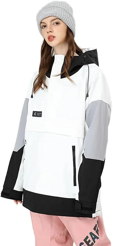 HOUZONIY Veste de ski pour femme - Imperméable - Veste de randonnée - Veste de snowboard - Coupe-vent - Manteau chaud pour la randonnée d'hiver - Sport — Vetements ski