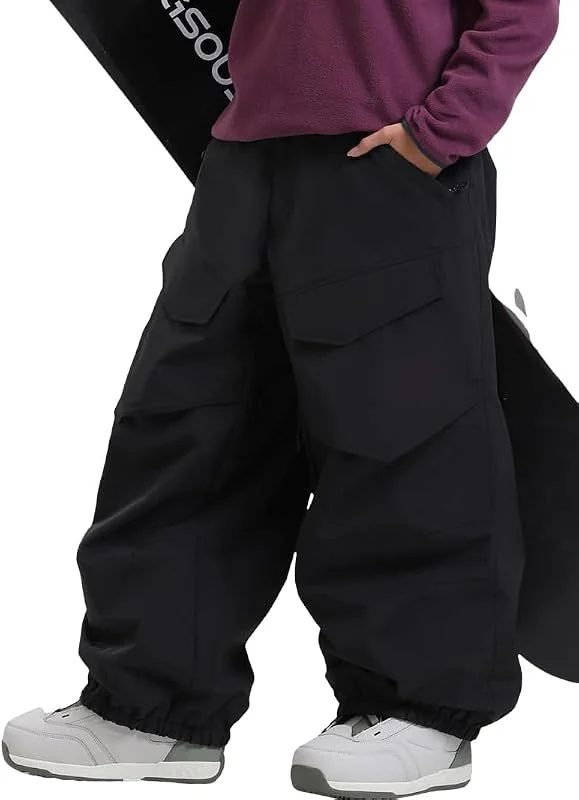 GSOU SNOW Hommes Femmes Pantalons Snowboard Baggy Cargo Surdimensionnés — Vetements ski