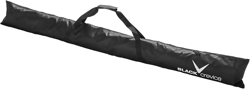 Black Crevice Nordic Sac de Ski pour 1 Paire de Fond I Robuste 210 cm I Haute Qualité avec Double Fermeture Éclair I Élégant en PVC 600D, PVC — Equipement ski