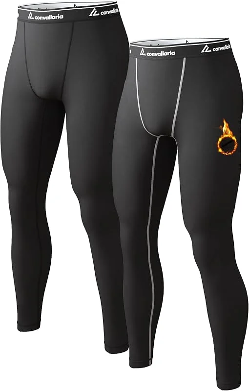 CL convallaria Collant Thermique Homme Pantalon Thermiques Caleçon pour Homme - Manches Longues - Intérieur en Polaire - sous-vêtements Fonctionnels — Vetements ski