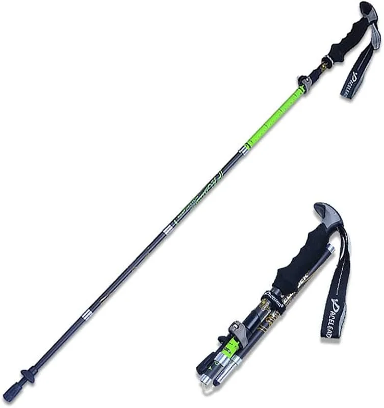 Bâtons De Randonnée Alliage D'aluminium Aviation, Ultra-léger 230g, avec Sac De Rangement Velcro, Longueur Librement Ajustable, pour La Randonnée — Equipement ski