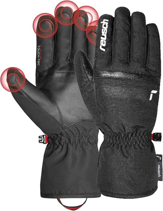 Reusch Gants d'hiver Adultes, Chauds, compatibles avec Les écrans tactiles — Vetements ski