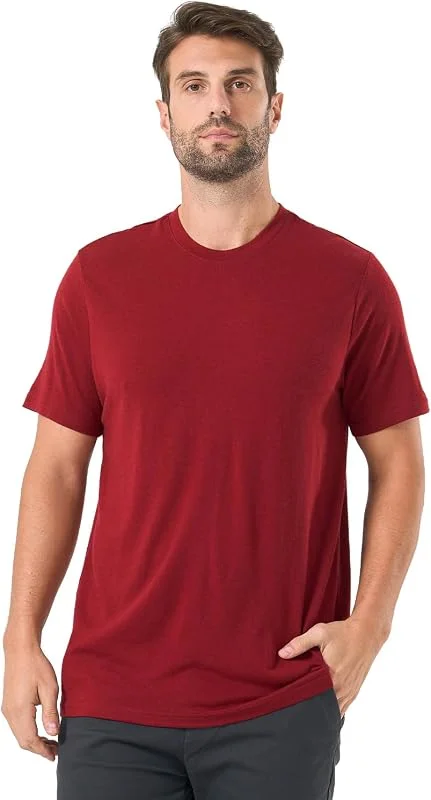 Merino Protect T-shirt 100 % laine mérinos pour homme, résistance aux odeurs, couche de base pour randonnée, voyage, maillot de corps doux — Vetements ski