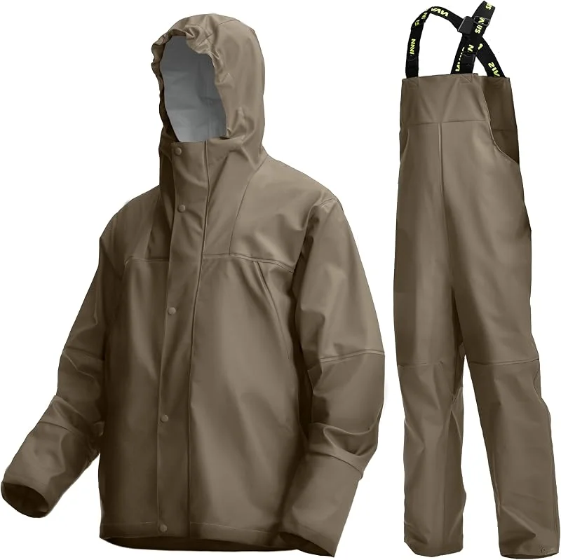 Combinaison de pluie imperméable pour homme, veste et salopette en PU — Vetements ski