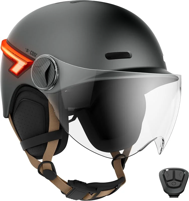 CASR Glow Casque Vélo & Trottinette, LED - Adulte Homme & Femme - Gris, L — Equipement ski