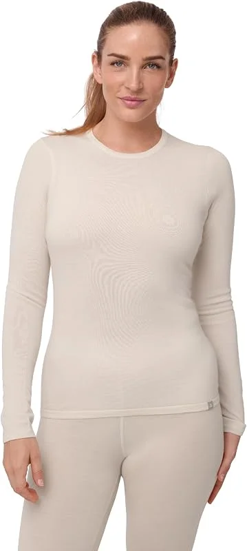 DANISH ENDURANCE Haut Thermique en Laine Mérinos Femme, Manches Longues — Vetements ski