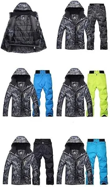 Generico CMSW06B Combinaison de ski coupe-vent unisexe 2 pièces — Vetements ski