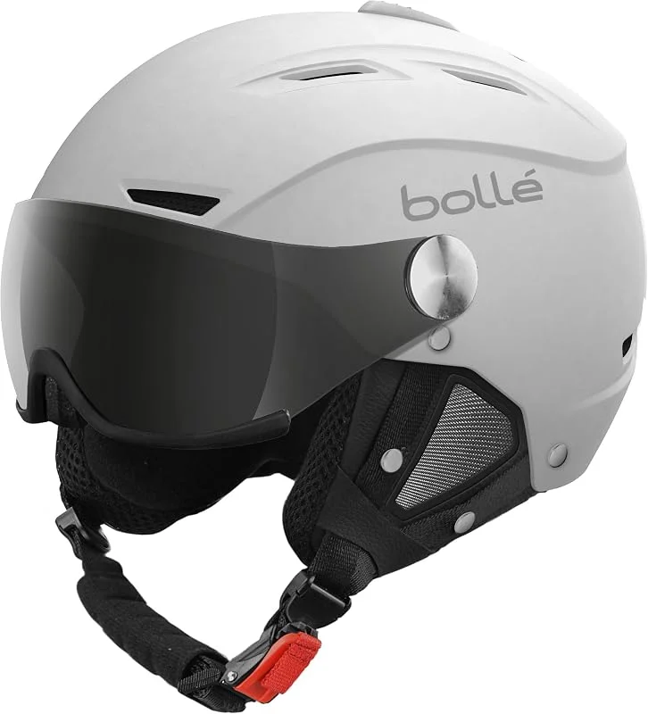 Bollé Backline Visor, Casque de Ski 2 en 1 avec Visière Chic, Ventilation Ajustable, Oreillettes Amovibles, Coque ABS, Doublure Polaire — Equipement ski