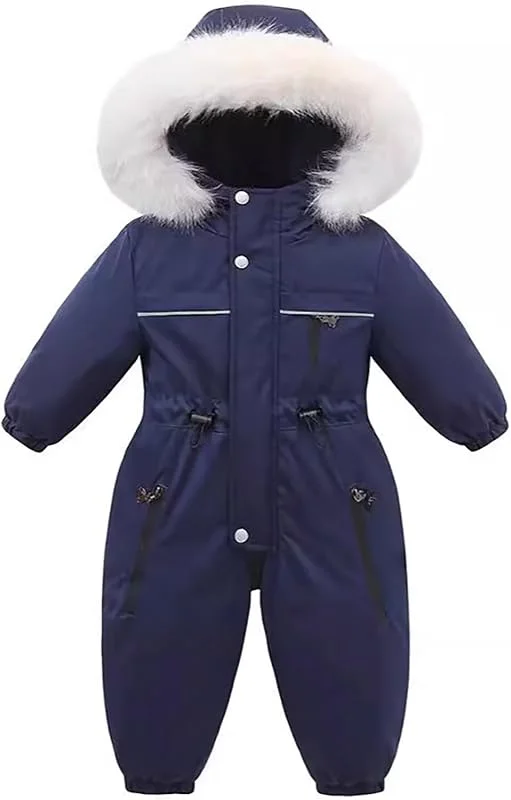Generisch Combinaison fine unie pour bébé avec entrejambe ouverte, vêtements de ski pour garçons et filles, modèle d'hiver 2024 — Vetements ski