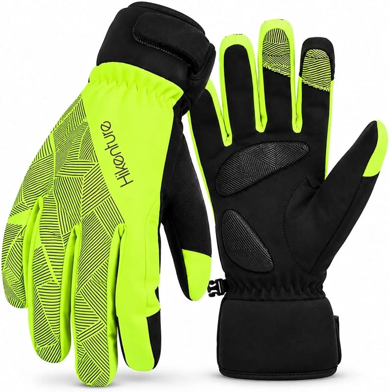 HIKENTURE Gants de Vélo d'hiver pour Homme et Femme - Thermiques, Imperméables et Antidérapants - Écran Tactile - Isolation 3M Thinsulate pour Cyclisme, VTT, Ski, Randonnée, Course, Sport d'Extérieur — Vetements ski