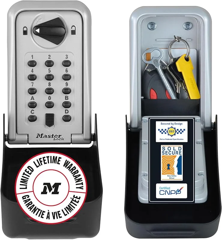Master Lock Boite a clef Certifiée Extra Large, Fixation Murale, Extérieur, 17.3 x 10.3 x 7.5 cm — Equipement ski