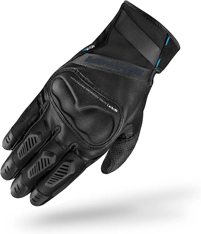 SHIMA HERO GLV Gants Moto Homologué Homme Cuir Court Hiver Imperméable Protecteur Perforé Gant Protecion Norme Touchscreen Sport Scooter Trotinette Motocyclette (Homme, Noir Imperméable, M) — Vetements ski