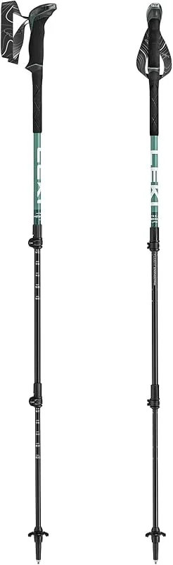 LEKI Makalu Lite Bâtons de Randonnée Homme & Femme, bâtons de Trekking légers et réglables en Aluminium (90-135cm) avec rondelle de Trekking — Equipement ski