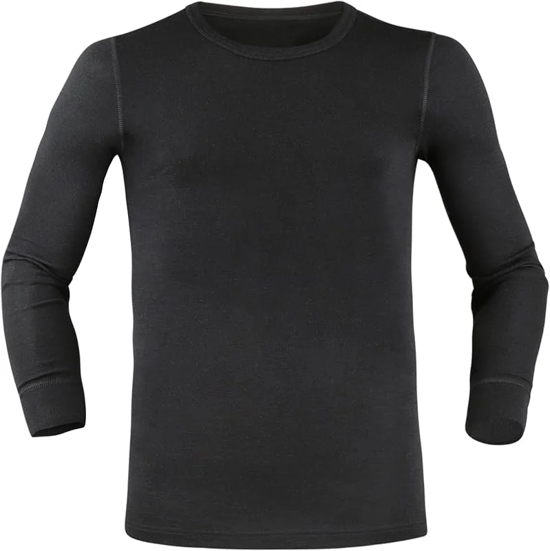 UTENOS Chemise à Manches Longues pour Hommes avec Couche de Base 100% Laine mérinos fabriquée en UE — Vetements ski