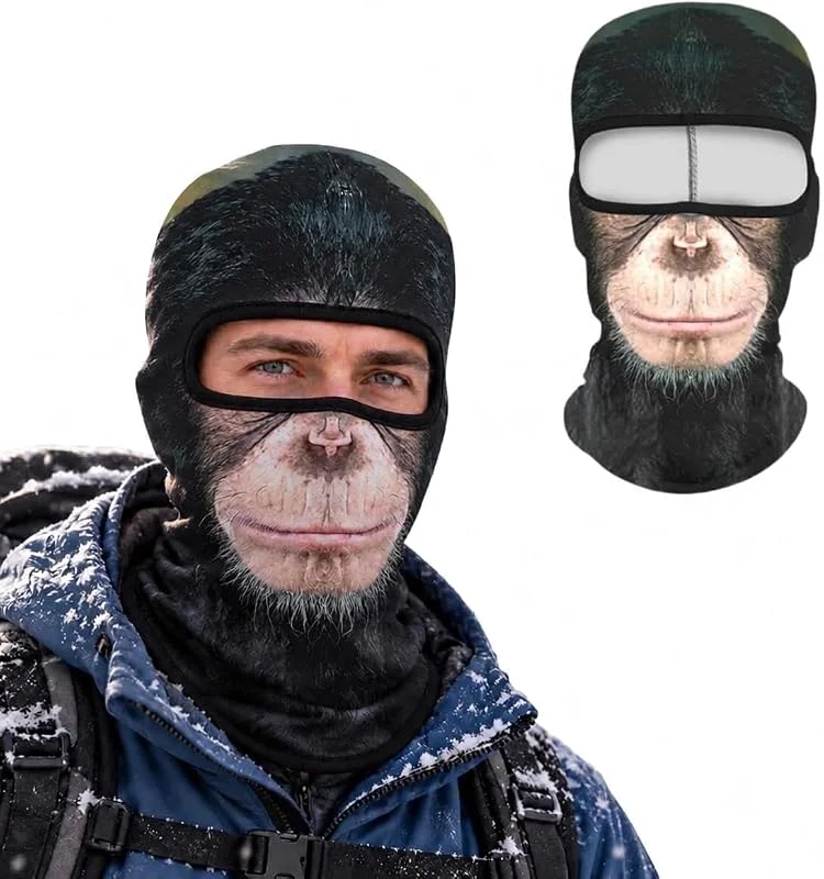 Masque de Ski de Chat, Masques de Ski Sheisty Coupe-Vent de Chat 3D d'hiver, Masque de Ski de Cagoule Shiesty drôle de Animal avec des Oreilles — Equipement ski