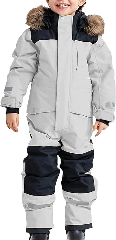 Générique Combinaison de ski isolante et robuste pour tenue hivernale coupe-vent résistante aux intempéries avec doublure thermique pour aventures en plein air par temps extrêmement froid — Vetements ski