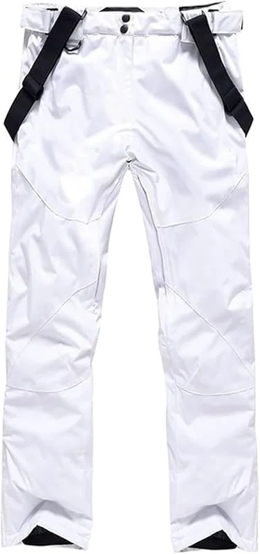 ALSOGO Pantalons de Ski pour Hommes Imperméables et Coupe - Vent Pantalons de Neige Pantalons Extérieurs Bretelles Amovibles Bavoir de Snowboard — Vetements ski