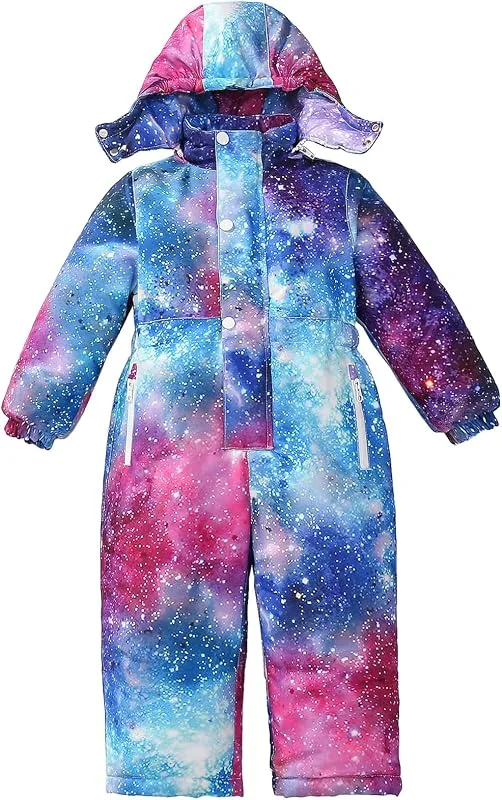 Enfant Combinaison de Neige Une Pièce Fille Garçon à Capuche — Vetements ski