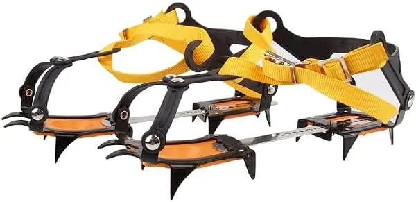 Namvo 10 Dents Livré avec Le Snowboard Chaîne de Soudure Crampons en Acier Inoxydable Ski de Plein air Hivernage Randonnée Escalade Longueur réglable — Equipement ski