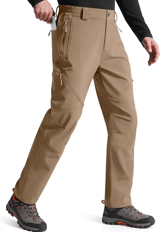 Pantalon de ski doublé de polaire pour homme - Softshell - Boue — Vetements ski
