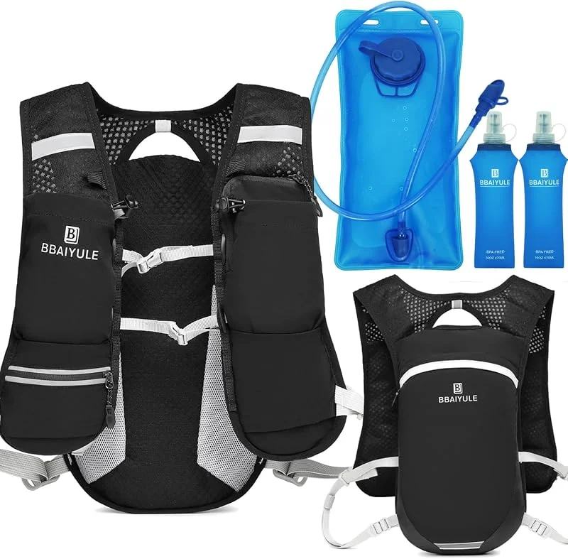 Sac à dos d'hydratation léger avec poche à eau ou flasque souple, pour cyclisme, randonnée, escalade, ski — Equipement ski