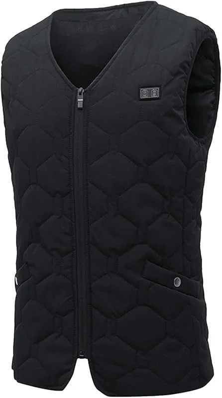 Veste Chauffante Pour Homme Et Femme Gilet Tres Chaud Manteau Hiver Doudoune Chauffant Sans Manche 3 Niveaux De Chaleur Ski En Plein Air Randonnée Extérieur Sport — Vetements ski