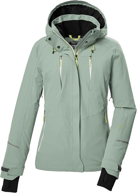 Killtec Ski, Veste Fonctionnelle avec Capuche zippée Amovible, Ventilation sous Les Bras et Jupe Pare-Neige Femme — Vetements ski