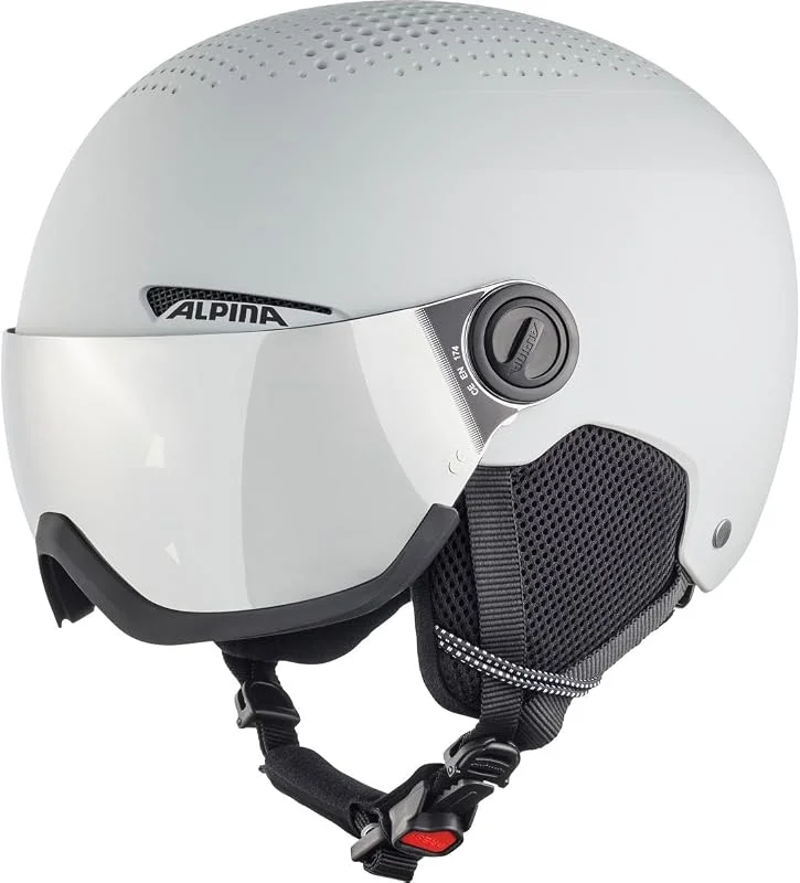 ALPINA Unisexe - Adultes, ARBER Visor Q-Lite Casque de Ski, Grey Matt, 58-61 cm — Equipement ski