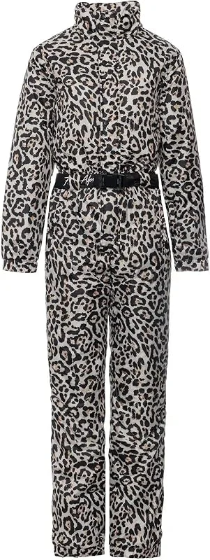 Funky Alps - Combinaison de ski Panther Print - Panter Leopard - Combinaison de ski - Combinaison de ski - Une pièce - Imperméable et coupe-vent - Unisexe - Imprimé - Taille S à XXL — Vetements ski