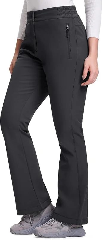 33, 000ft Pantalon softshell pour femme - Imperméable - Coupe-vent - Doublure chaude - Pantalon de ski - Pantalon de trekking - Respirant - Pantalon thermique — Vetements ski